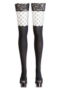 Black opaque Self-fixing stockings 2
