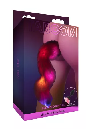 Licorn anal plug with light tail