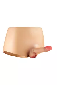 Panties with hollow realistic dildo