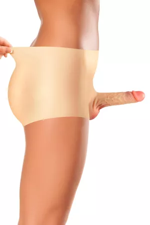 Höschen mit hohlem realistischem Dildo