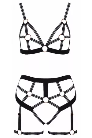 BDSM lingerie set nero