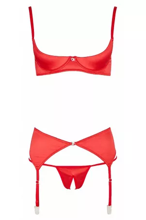 Set Dessous 3 Zimmer offen rot