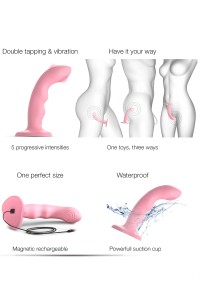 Vibro Tapping-Dildo wave rosa 2