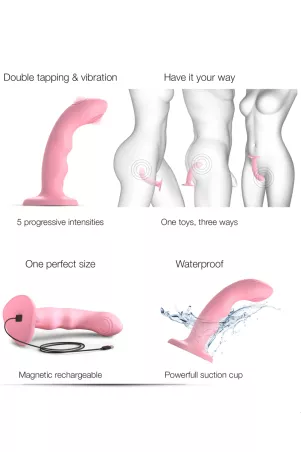 Vibro Tapping dildo wave rosa
