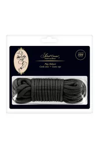 Black bondage rope - 10m - Sweet Caress - Sexshop Tentations 2