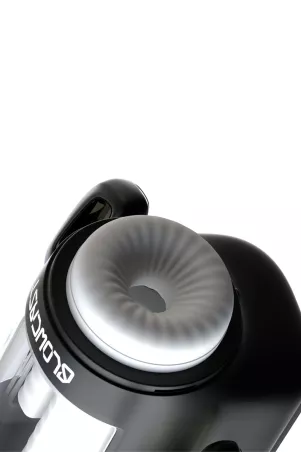 Close-up of the opening of the Blowcast WingXP automatic masturbator
