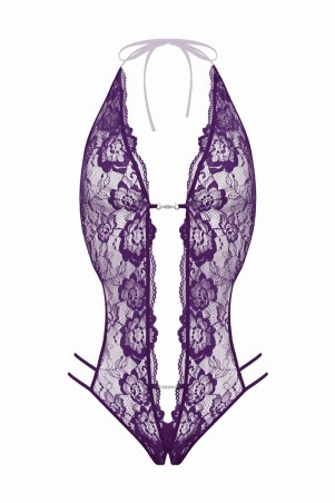 Body string ouvert Renee violet - Christine