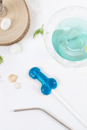 Lecca lecca a forma di pene con gin tonic e alcol