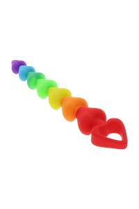 Stimulateur anal Rainbow Heart Beads - Toyjoy 2
