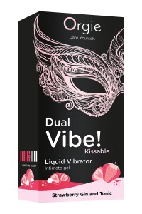 Gel d'excitation Dual Vibe Strawberry Gin Tonic Liquid Vibrator 2