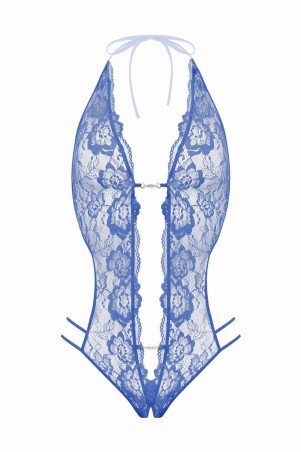 Body aperto perizoma Renee blue - Christine Le Duc | Tentations.ch