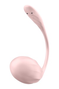 Connected vibrating egg Ribbed Petal pink - Satisfyer 2