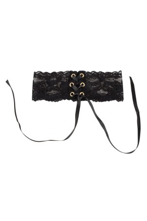 Black lace choker with lacing – Cotelli Accessories | Tentations.ch