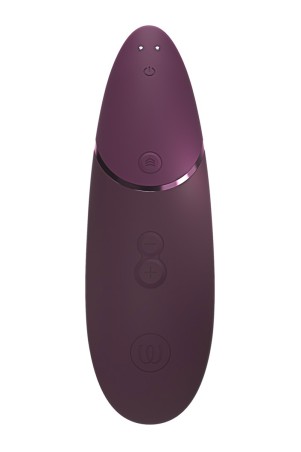Stimolatore viola su sfondo neutro