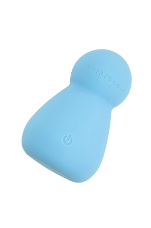 Vibromasseur Applust bleu Fairygasm vu sous un autre angle, silhouette sculptée