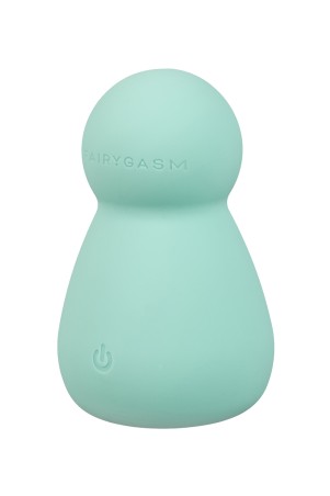 Fairygasm Applust vibrator in green, modern shape with delicate texture