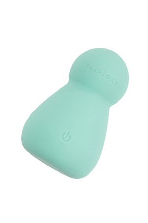 Fairygasm Applust vibrator in green from another angle, harmonious lines