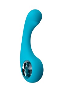 Vibromasseur Fairygasm BraveryAward bleu, design élégant et reliefs sculptés