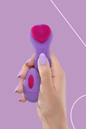 HeartGem violet Fairygasm tenu en main, texture visible