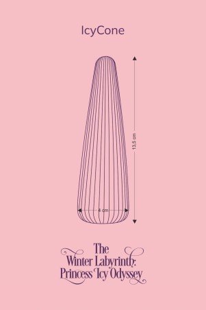 Maßzeichnung Fairygasm IcyCone Vibrator grün