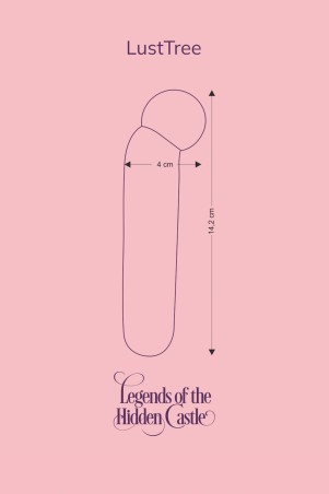 Maßzeichnung Fairygasm LustTree G-Punkt Vibrator grün
