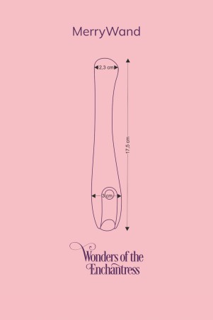 Diagram Fairygasm MerryWand G-spot vibrator green measurements