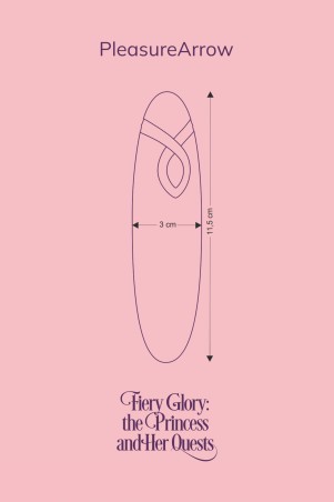 Schema misure vibratore Fairygasm PleasureArrow blu