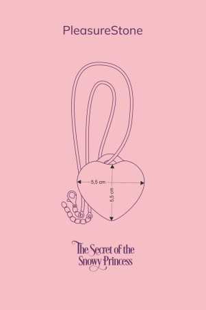 Schéma dimensions stimulateur pendentif Fairygasm PleasureStone bleu
