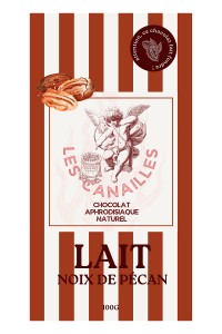 Cioccolato afrodisiaco al latte e noci pecan Les Canailles – tavoletta 100g