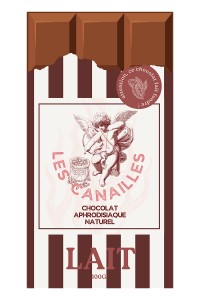 Aphrodisierende Milchschokolade Les Canailles – handgemachte Tafel 100g