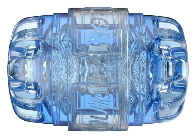 Fleshlight Quickshot Turbo – Masturbatore blu visto di profilo