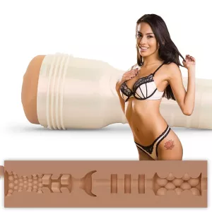 Fleshlight Janice Griffith – Produit avec actrice et gaine en profil