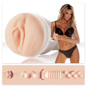 Fleshlight Jessica Drake Lotus – Produit avec actrice et gaine en profil