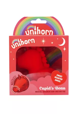 Unihorn Cupid’s Beau nella confezione – vibratore unicorno rosso