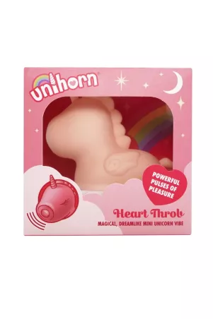 Heart Throb unicorn vibrator in Unihorn packaging