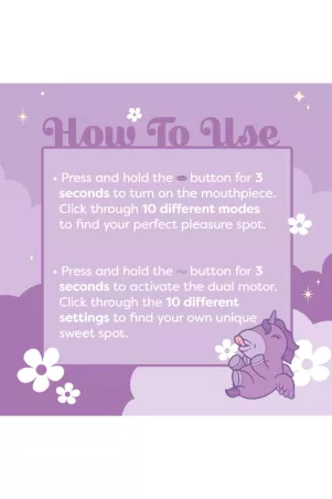 How to use the Karma Lilac Unihorn vibrator step by step