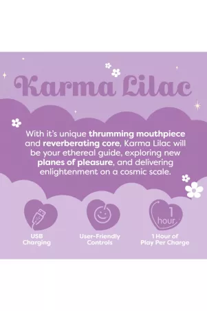 Présentation détaillée du vibromasseur Karma Lilac Unihorn