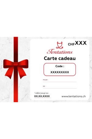 Tentations Geschenkgutschein auf Deutsch – Gutschein Tentations.ch