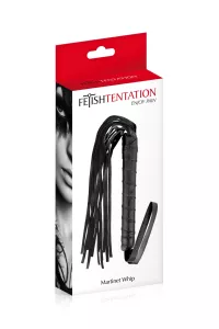 Martinet Fetish Tentation 13 lanières en cuir synthétique noir pour initiation BDSM 2