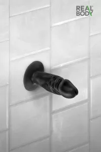 Tappo anale realistico nero 11 cm - Real Tim 2