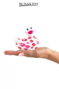 Mini lebendige Ente Romance weiß und rosa 2