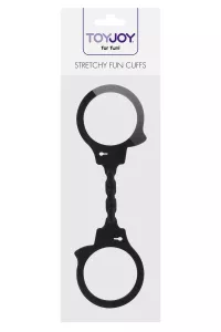Stretchy silicone handcuffs - black 2