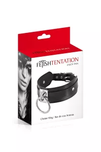 Collier BDSM large avec anneau - Fetish Tentation 2