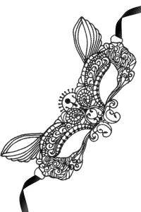 Maschera - morbida da ricamo della Luna Piena - Maskarade - Sexshop Tentations 2