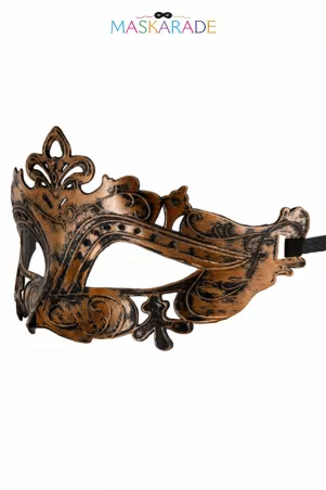 Maske - halbsteif kupferfarben „Hamlet“ - Maskarade - Sexshop Tentations