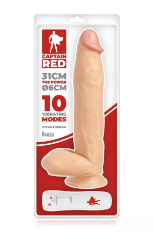 Vibro XXL The Power 31 x 6 cm - Captain Red