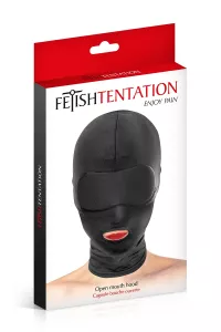 Cagoule BDSM bouche ouverte - Fetish Tentation 2