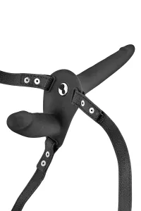 Double gode ceinture noir vibrant - Fetish Tentation 2
