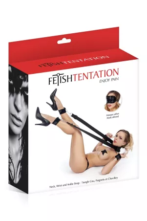Fetish Tentation Bondage Kit – Neck, Wrist & Ankle Strap Set