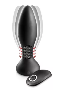 Ferngesteuerter Analplug mit rotierender Kugel 2